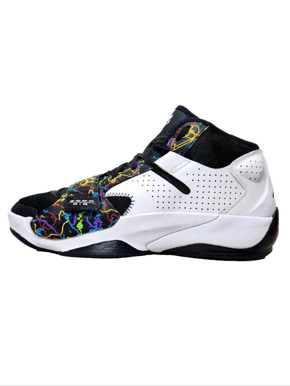 NIKE Air Jordan Zion 2 'Noah' Sz 11.5 White/Black-Multicolor DO9071-003